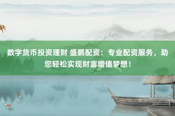 数字货币投资理财 盛鹏配资：专业配资服务，助您轻松实现财富增值梦想！