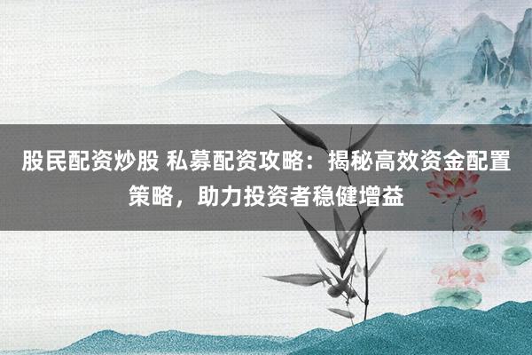 股民配资炒股 私募配资攻略：揭秘高效资金配置策略，助力投资者稳健增益