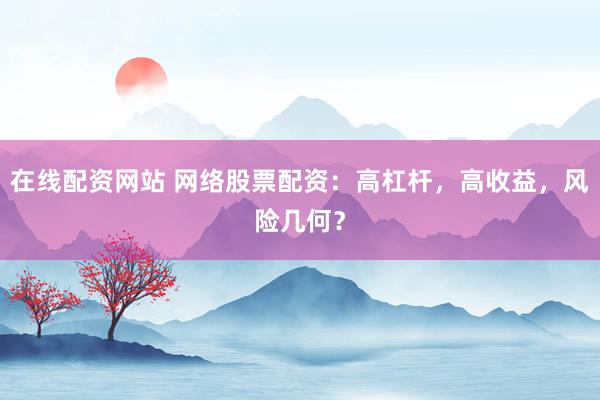 在线配资网站 网络股票配资:高杠杆,高收益,风险几何?
