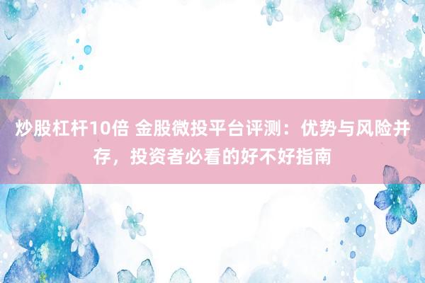 炒股杠杆10倍 金股微投平台评测：优势与风险并存，投资者必看的好不好指南