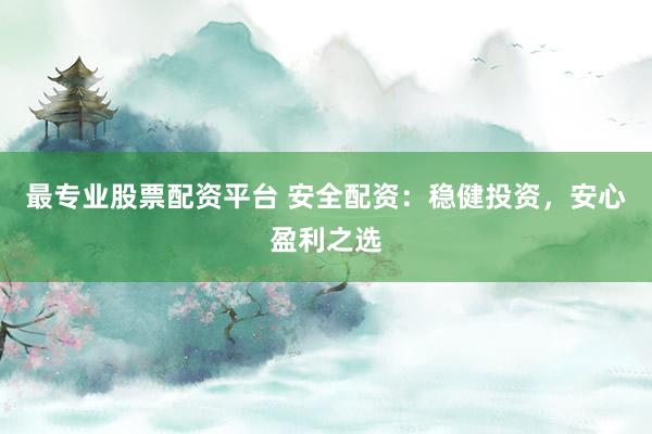 最专业股票配资平台 安全配资：稳健投资，安心盈利之选