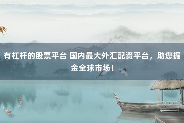 有杠杆的股票平台 国内最大外汇配资平台，助您掘金全球市场！