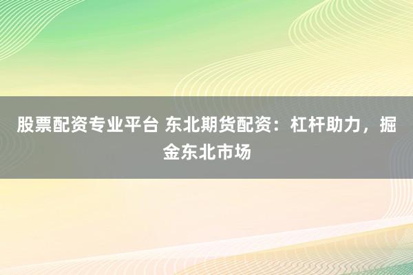 股票配资专业平台 东北期货配资：杠杆助力，掘金东北市场